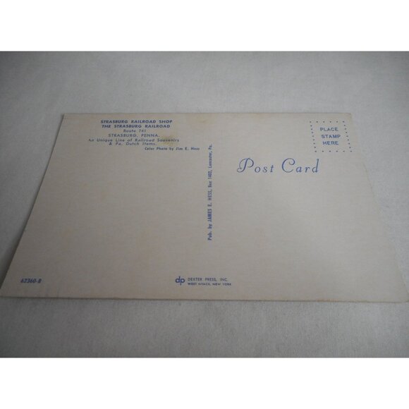 Vintage Postcard Amish buggy Strasburg Railroad Pennsylvania people - Picture 2 of 2